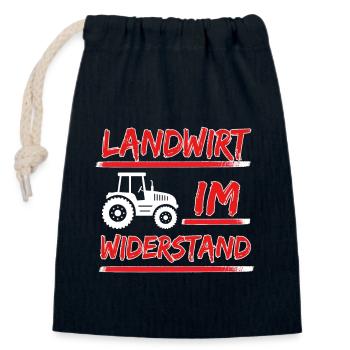 Bauern Protest und Landwirte Agrar Demo - Verschließbarer Geschenkbeutel aus Baumwolle (14x20cm) - Navy - Vorne