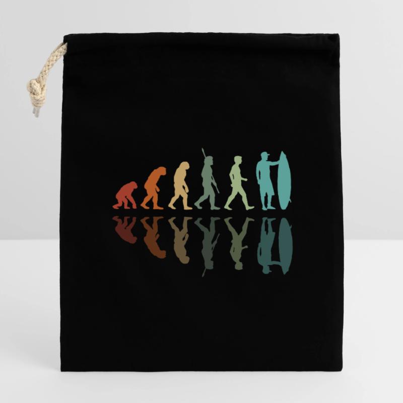 Évolution du surf Sac cadeau en coton avec cordon (14 x 20 cm)