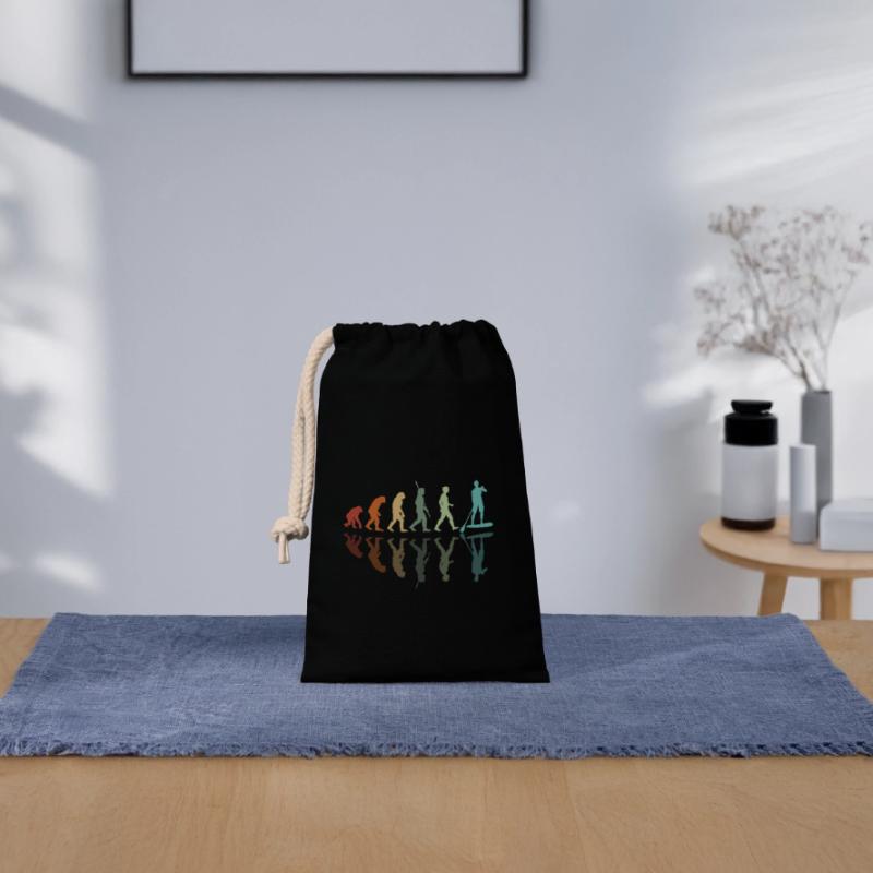 Paddleboard Évolution Sac cadeau en coton avec cordon (14 x 20 cm)