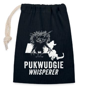 Pukwudgie Cryptid Folklore Myths - Closable cotton gift bag (14x20cm) - navy - Front