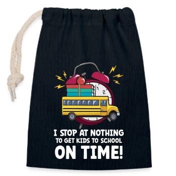 Funny School Bus Driver Appreciation anniversary - Verschließbarer Geschenkbeutel aus Baumwolle (14x20cm) - Navy - Vorne