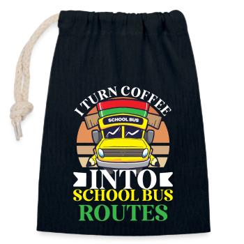 Funny School Bus Driver Appreciation anniversary - Verschließbarer Geschenkbeutel aus Baumwolle (14x20cm) - Navy - Vorne