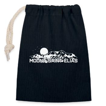 Mount Saint Elias, Alaska, Yukon Mountain, USA - Closable cotton gift bag (14x20cm) - navy - Front