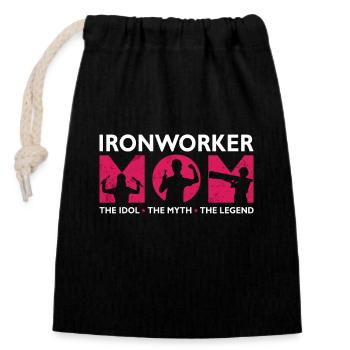 Ironworker Mom The Idol The Myth The Blacksmithing - Verschließbarer Geschenkbeutel aus Baumwolle (14x20cm) - Schwarz - Vorne
