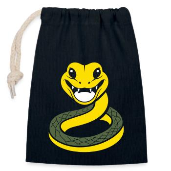 Little Snake Humor - Closable cotton gift bag (14x20cm) - navy - Front