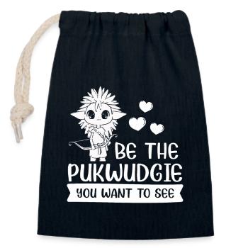 Pukwudgie Cryptid Folklore Myths - Closable cotton gift bag (14x20cm) - navy - Front