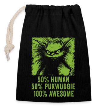 Pukwudgie Cryptid Folklore Myths - Closable cotton gift bag (14x20cm) - black - Front