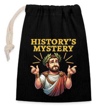 Jules César Histoire romaine Empire romain - Sac cadeau en coton avec cordon (14 x 20 cm) - noir - Devant