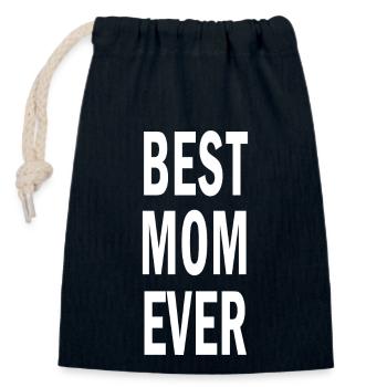Mom best ever womens Best mom ever funny mommy - Verschließbarer Geschenkbeutel aus Baumwolle (14x20cm) - Navy - Vorne