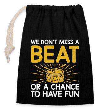 Corps de tambours Fanfare Drum Corp Musique Percussio - Sac cadeau en coton avec cordon (14 x 20 cm) - noir - Devant