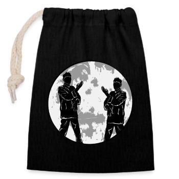 Wing Chun Kung Fu - Closable cotton gift bag (14x20cm) - black - Front