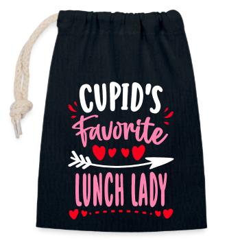 Valentinstag-Hemd, Amors Lieblings-Lunch-Lady - Verschließbarer Geschenkbeutel aus Baumwolle (14x20cm) - Navy - Vorne