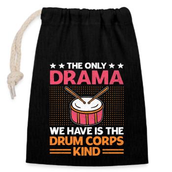 Corps de tambours Fanfare Drum Corp Musique Percussio - Sac cadeau en coton avec cordon (14 x 20 cm) - noir - Devant