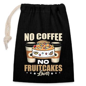 Fruitcakes Lover No Coffee No Bake Coffee Lover - Verschließbarer Geschenkbeutel aus Baumwolle (14x20cm) - Schwarz - Vorne
