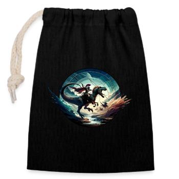 Jules César Histoire romaine Empire romain - Sac cadeau en coton avec cordon (14 x 20 cm) - noir - Devant