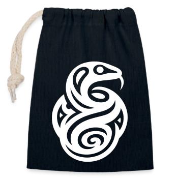 Snake Native American Zodiac - Closable cotton gift bag (14x20cm) - navy - Front