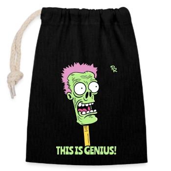This is awesome: A clever zombie pencil - Closable cotton gift bag (14x20cm) - black - Front
