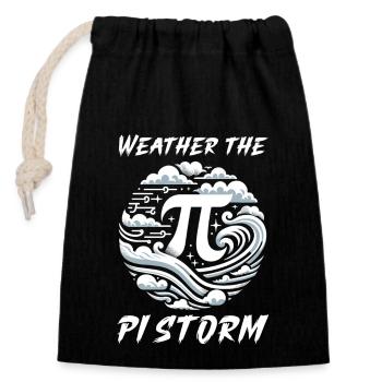 Funny Pi Day 2024 3.14 Pi Symbole numérique Mathématiques - Sac cadeau en coton avec cordon (14 x 20 cm) - noir - Devant