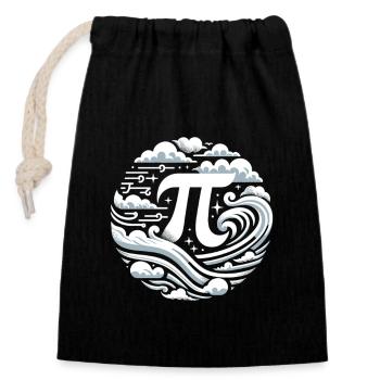 Funny Pi Day 2024 3.14 Pi Symbole numérique Mathématiques - Sac cadeau en coton avec cordon (14 x 20 cm) - noir - Devant