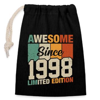 1998 Born Legends - Closable cotton gift bag (14x20cm) - black - Front