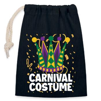 Carnival - Closable cotton gift bag (14x20cm) - navy - Front