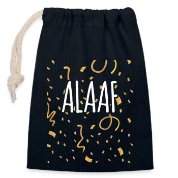 Carnival - Closable cotton gift bag (14x20cm) - navy - Front