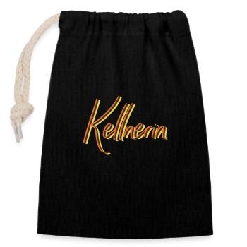 Gastronom-Wirt Abschluss-Geschenk Kellnerin - Verschließbarer Geschenkbeutel aus Baumwolle (14x20cm) - Schwarz - Vorne