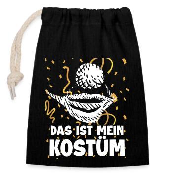 Mein Kostüm Clown - Verschließbarer Geschenkbeutel aus Baumwolle (14x20cm) - Schwarz - Vorne
