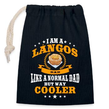 Le père de Lango - Sac cadeau en coton avec cordon (14 x 20 cm) - bleu marine - Devant