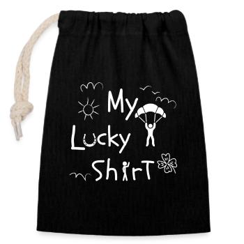 Fallschirmspringen SKYDIVING SKYDIVER - Closable cotton gift bag (14x20cm) - black - Front
