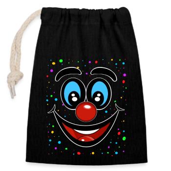 Clown Costume Clown Confetti - Closable cotton gift bag (14x20cm) - black - Front
