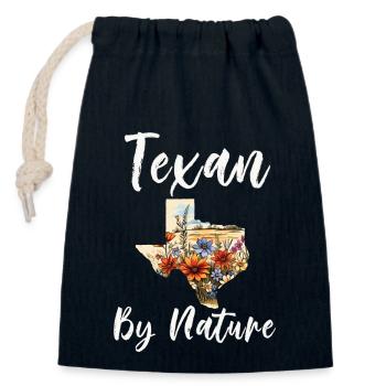 Wildflower Fields Wildflowers Bluebonnet - Closable cotton gift bag (14x20cm) - navy - Front