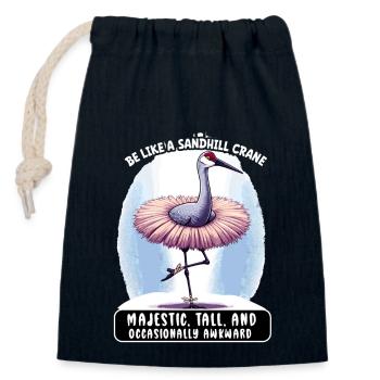 Sandhill Kranichliebhaber Vogelbeobachtung - Verschließbarer Geschenkbeutel aus Baumwolle (14x20cm) - Navy - Vorne