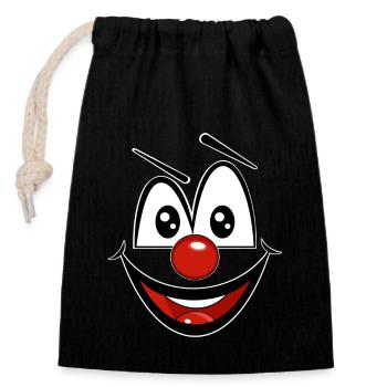 Clown - Closable cotton gift bag (14x20cm) - black - Front