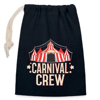 Carnival Crew - Closable cotton gift bag (14x20cm) - navy - Front