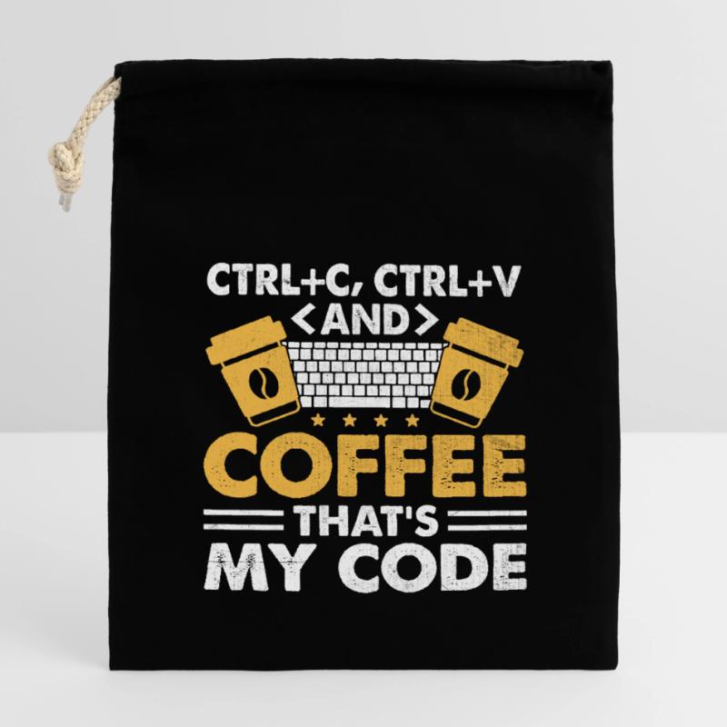 Kaffee-Codierung Programmierer Programmierer Entwickler Nerd Coff Verschließbarer Geschenkbeutel aus Baumwolle (14x20cm)