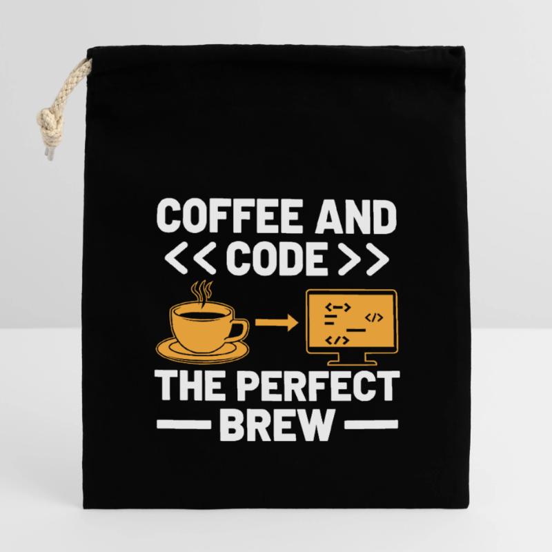 Kaffee-Codierung Programmierer Programmierer Entwickler Nerd Coff Verschließbarer Geschenkbeutel aus Baumwolle (14x20cm)