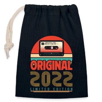 Vintage Geburtstagsgeschenk 2022. Retro 2022. - Verschließbarer Geschenkbeutel aus Baumwolle (14x20cm) - Navy - Vorne