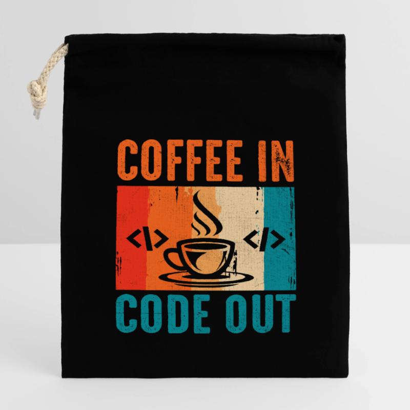 Kaffee-Codierung Programmierer Programmierer Entwickler Nerd Coff Verschließbarer Geschenkbeutel aus Baumwolle (14x20cm)
