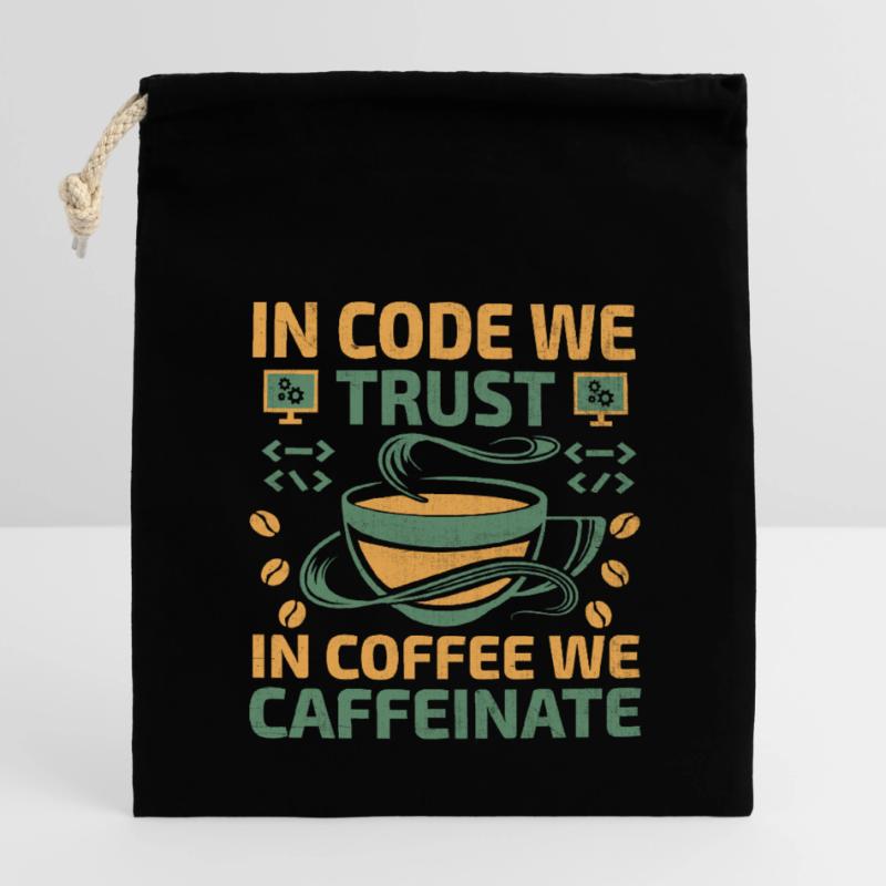 Kaffee-Codierung Programmierer Programmierer Entwickler Nerd Coff Verschließbarer Geschenkbeutel aus Baumwolle (14x20cm)