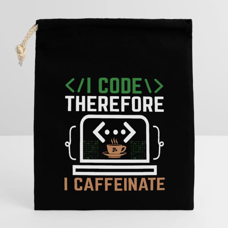 Kaffee-Codierung Programmierer Programmierer Entwickler Nerd Coff Verschließbarer Geschenkbeutel aus Baumwolle (14x20cm)
