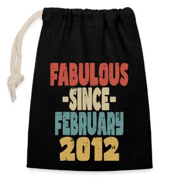 Fabuleux Février 2012 - Sac cadeau en coton avec cordon (14 x 20 cm) - noir - Devant