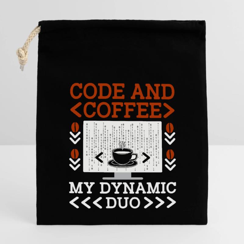 Kaffee-Codierung Programmierer Programmierer Entwickler Nerd Coff Verschließbarer Geschenkbeutel aus Baumwolle (14x20cm)