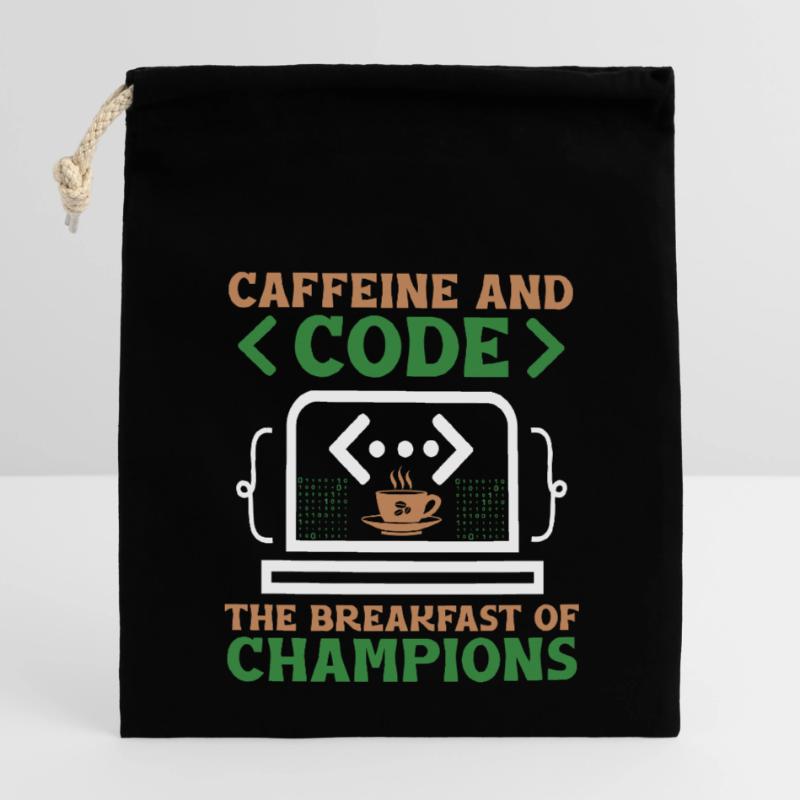 Kaffee-Codierung Programmierer Programmierer Entwickler Nerd Coff Verschließbarer Geschenkbeutel aus Baumwolle (14x20cm)