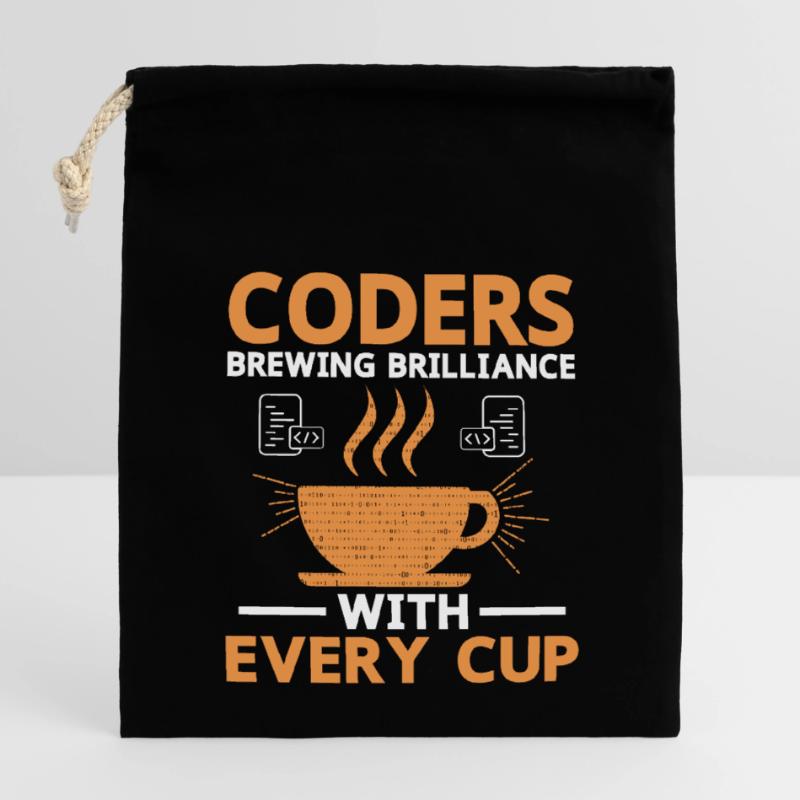 Kaffee-Codierung Programmierer Programmierer Entwickler Nerd Coff Verschließbarer Geschenkbeutel aus Baumwolle (14x20cm)