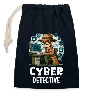 Analyste en piratage éthique Cybersécurité éthique - Sac cadeau en coton avec cordon (14 x 20 cm) - bleu marine - Devant