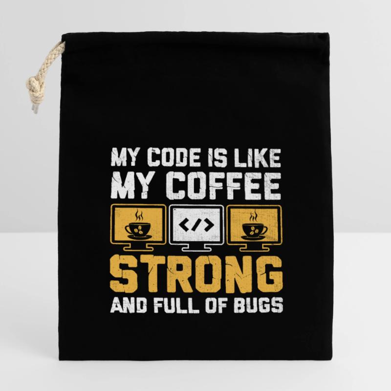 Kaffee-Codierung Programmierer Programmierer Entwickler Nerd Coff Verschließbarer Geschenkbeutel aus Baumwolle (14x20cm)