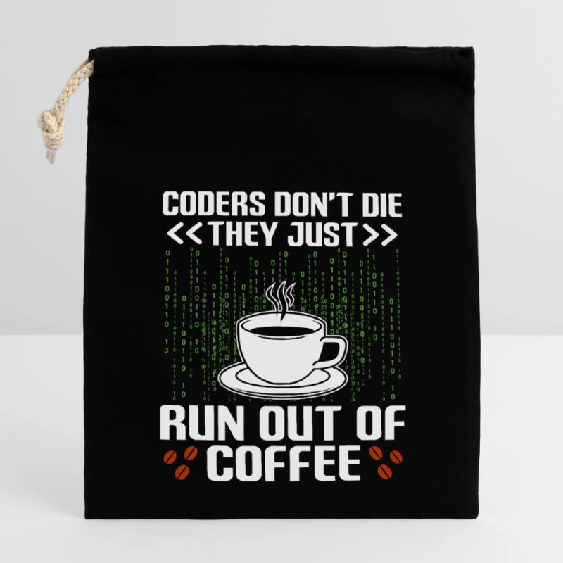 Kaffee-Codierung Programmierer Programmierer Entwickler Nerd Coff Verschließbarer Geschenkbeutel aus Baumwolle (14x20cm)