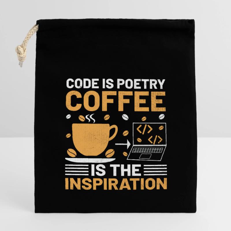 Kaffee-Codierung Programmierer Programmierer Entwickler Nerd Coff Verschließbarer Geschenkbeutel aus Baumwolle (14x20cm)
