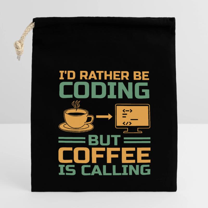 Kaffee-Codierung Programmierer Programmierer Entwickler Nerd Coff Verschließbarer Geschenkbeutel aus Baumwolle (14x20cm)